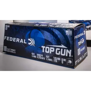 Federal Top Gun Shotgun Ammo 20 ga. 2.75 in. 2.5 Dr. 7/8 oz. 8 Shot 100 rd.