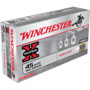 Winchester Super X 45 Acp Winclean Brass Enclosed Base 185 Grain 50 Rounds