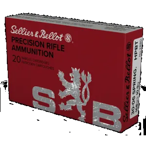 Sellier & Bellot SB3006D 30-06 Springfield Hollow Point Boat Tail 168 Grain 20 Rounds