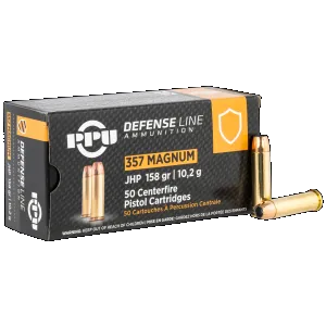 PPU PPD357 Defense 357Mag 158gr Jacketed Hollow Point 50 Rounds