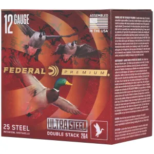 Federal Premium Ultra Steel Waterfowl Shotgun Ammo 12 ga. 3 in. 1 1/4 oz. 2 & 4 Shot 25 rd.