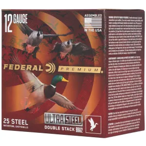 Federal Premium Ultra Steel Waterfowl Shotgun Ammo 12 ga. 3 in. 1 1/4 oz. BB & 2 Shot 25 rd.