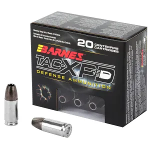 Barnes Bullets TAC-XPD 9mm Luger +P TAC-XP 115 Grain 20 Rounds
