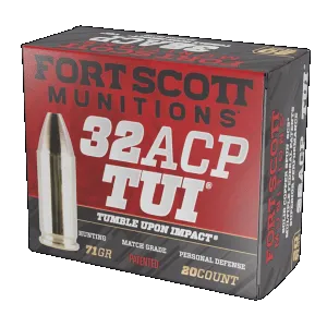 Fort Scott Munitions Pistol Ammo 32 ACP 71 gr. TUI 20 rd.