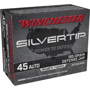 Winchester Silvertip 45 ACP Hollow Point 185 Grain 20 Rounds