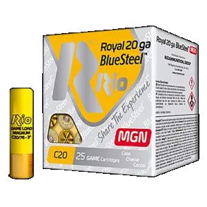 Rio Ammunition RBSM204 BlueSteel Royal 20Gauge 3" 1oz 4Shot 25 Rounds