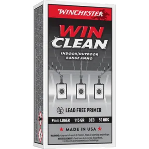 Winchester Super X 9mm Luger Winclean Brass Enclosed Base 115 Grain 50 Rounds