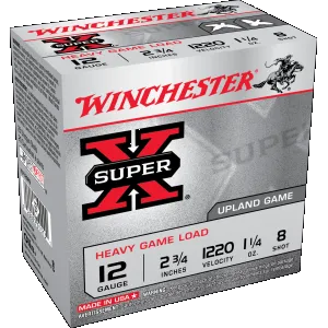 Winchester Super-X Heavy Game Load 12 ga. 2.75 in. 1 1/4 oz. 8 Shot 25 rd.