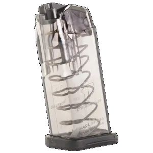 ETS 9mm Magazine Fits Glock 26 10 Round Clear Polymer