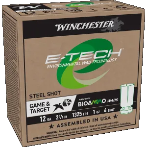 Winchester Ammo WCL12S6 E-Tech 12Gauge 2.75" 1oz 6Shot 25 Rounds