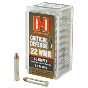 Hornady, Critical Defense, .22 Winchester Magnum, Flex Tip, 45 Grain, 50 Rounds