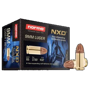 Norma Ammunition 611140020 Self Defense NXD 9mmLuger 65gr 20 Rounds