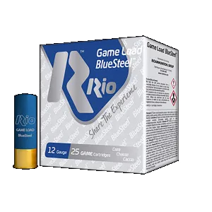 Rio Ammunition GLBS325 Game Load BlueSteel 12Gauge 2.75" 1 1/8oz 5Shot 25 Rounds