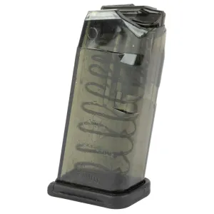 ETS Group SMKGLK26 10rd 9mm Luger Magazine Compatible with Glock 26 Carbon Smoke