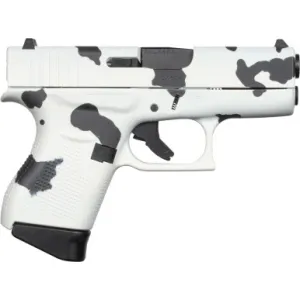 Glock G43 9mm Luger 3.41in 6rd Cerakote Cow Pattern
