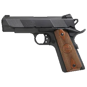 Iver Johnson Arms HAWK9 Hawk 9 9mm Luger 9+1 4.25" Black Steel Barrel, Matte Blued Serrated Steel Slide & Frame w/Beavertail, Double Diamond Checkered Walnut Grip