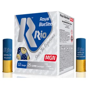 Rio Ammunition RBSM324 Royal BlueSteel 12Gauge 3" 1 1/8oz 4Shot 25 Rounds