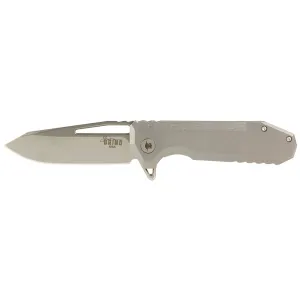 Southern Grind Penguin Folding Knife 3.5 in. Drop Point Satin w/ Titanium