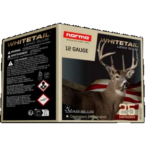 Norma Ammunition 1198043410 Whitetail 12Gauge 2.75" 1oz Slug Shot 25 Rounds