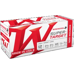 Winchester Ammo TRGT127VP Super-Target Light Target 12Gauge 2.75" 1 1/8oz 7.5Shot 100 Bx/2 Case *Value Pack