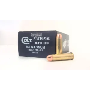 357 Mag Colt Nat Match 125gr FMJ-FP 50/bx