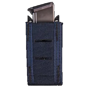 High Speed Gear 41PT00LE TACO Duty Single Pistol Mag, LE Blue Nylon with MOLLE Exterior, Fits MOLLE & 2" Belt