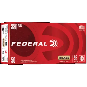 Federal Champion 380 ACP Full Metal Jacket 95 Grain 50 Rounds