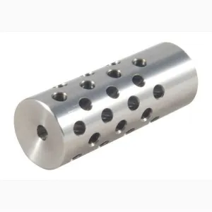 Keeno Arms #4 Muzzle Brake 22 Cal 5/8-24 Chrome Moly Silver Universal Rifles