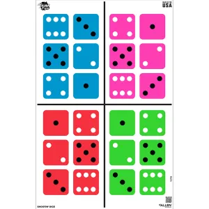 EZ AIM 23X35 PAPER TGT FUN SHOOT DICE 3PK MULTI