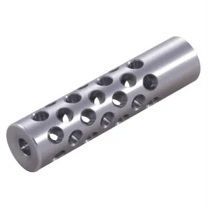 Keeno Arms #2 Muzzle Brake 22 Caliber 1/2-28 Chrome Moly Silver Universal Rifles