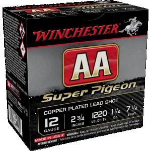 Winchester Ammo AA12SP7 AA Super Pigeon 12Gauge 2.75" 1 1/4oz 7.5Shot 25 Rounds