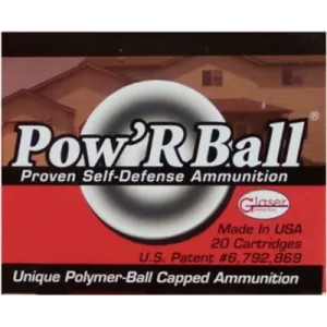 Glaser Pow'RBall Handgun Ammunition .38 Spl (+P) 100 gr JHP 1150 fps 20/box