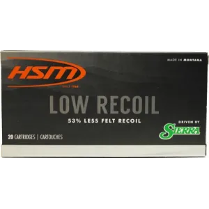 HSM Low Recoil 7mm Remington Magnum Sierra Bullet 140 Grain 20 Rounds