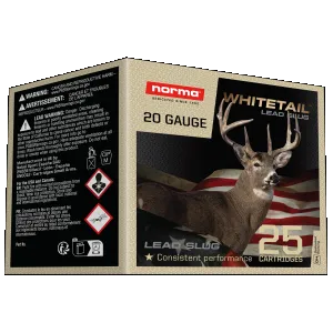 Norma Ammunition 1198043420 Whitetail 20Gauge 2.75" 1oz Slug Shot 25 Rounds