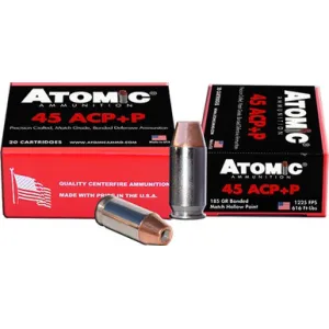 ATOMIC 45 ACP +P 185GR BONDED