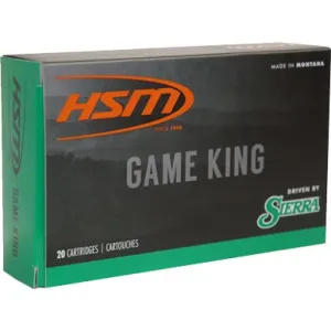 HSM Game King Rifle Ammunition 300 Win. Mag. Sierra Spitzer BT 200 gr. 20 rd.