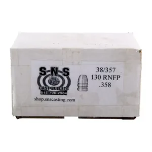 CAST 38 CAL (.358'') 130GR ROUND NOSE FLAT POINT LEAD 500/BOX