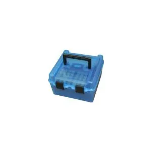 MTM Deluxe Ammo Box Handle WSM WSSM Ultra Mag 100 Rounds Clear Blue