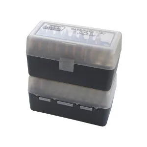 MTM Flip-Top Ammo Box 223/204 Ruger/6x47 50 Rounds Clear Smoke