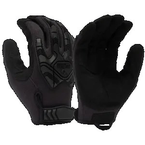 Pyramex VGTG40BX2 Impact Operator Heavy-Duty Black Synthetic Leather XXL Hook & Loop