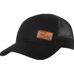 Glock AP96239 Ponytail Hat Black Leather Glock Girl Patch