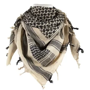 RED ROCK SHEMAGH HEAD WRAP - KHAKI/BLACK