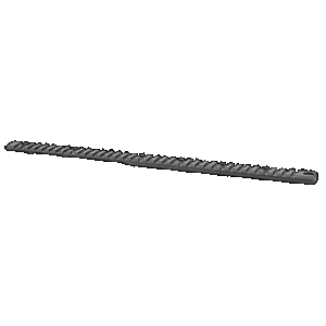 Q LLC TOPRAILFIX191316IN Picatinny Rail Black Aluminum 16" Long, Fits The Fix