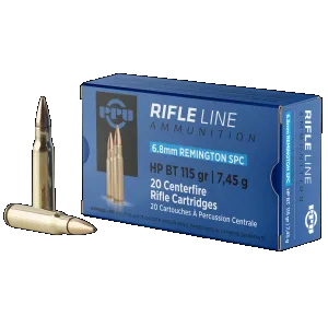 Prvi Partisan PP68H 6.8mm Remington SPC Hollow Point Boat Tail 115 Grain 20 Rounds