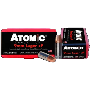 Atomic Ammunition 00409 Pistol Precision Craft 9mmLuger +P 124gr Bonded Match Hollow Point 50 Rounds