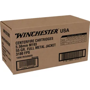 Winchester WM1931000 5.56 NATO Full Metal Jacketed 55 Grain 1000 Rounds