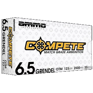 Ammo Inc 65GR123BTHPA20 Match 6.5Grendel 123gr Open Tip Match 20 Rounds