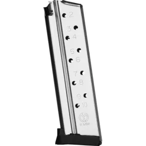 Metalform 1911 Magazine 10 Round 9mm Luger Stainless Steel M1911910SRB