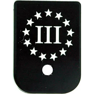Cruxord 3% Flag Aluminum Magazine Base Plate Fits Glock 17 19 22 23 24 26 27 31 32 33 34 35 Gen1-4