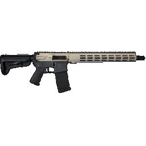 Shark Coast Tactical 300-055-1000-20 Badger 5.56 NATO 30+1 16" Black Nitride Threaded Barrel, Gray & Tan Cerakote Picatinny Rail Aluminum Receiver, Magpul SL-K Black Polymer Stock, Black Polymer Grip